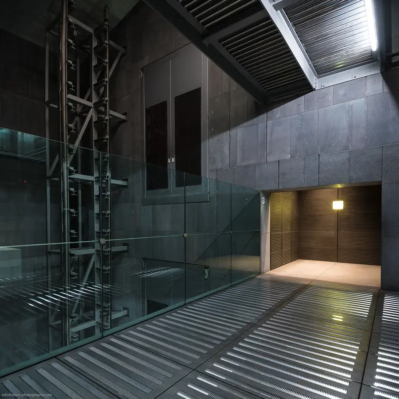 Industrial Interior with Glass and Metal Architectural Elements at MUMOK, Vienna