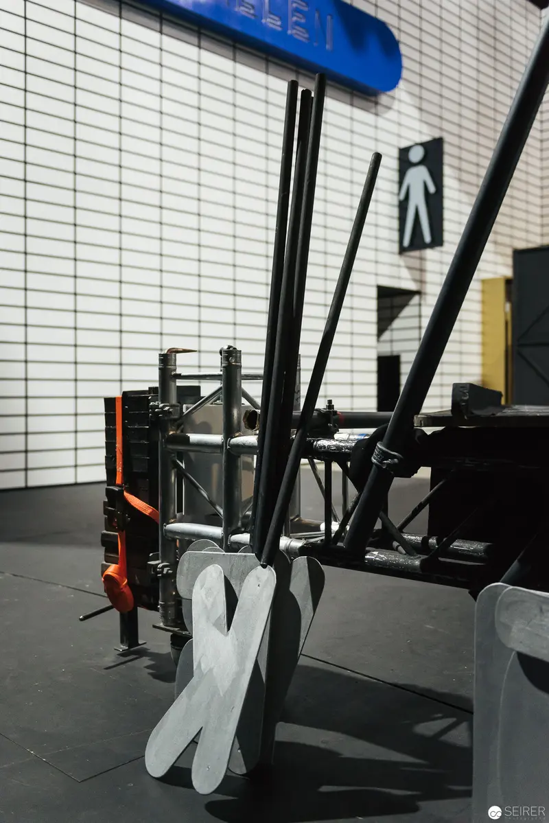 Mechanical Sculptural Composition with Stage Props and Theatrical Equipment
