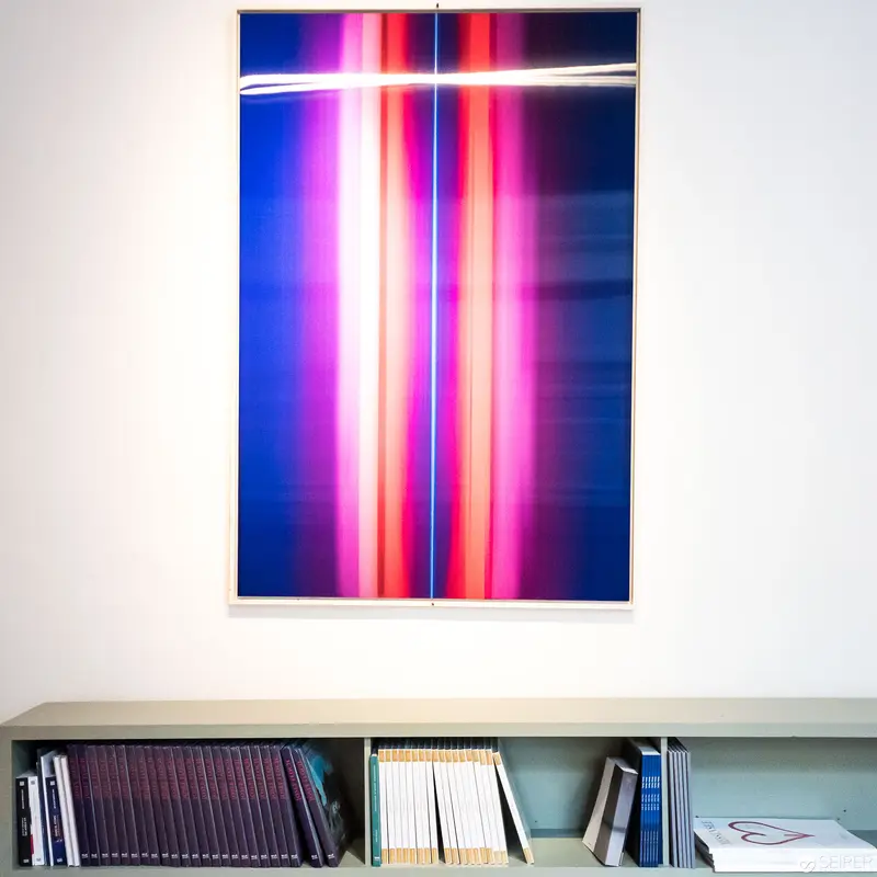 Chromatic Vertical Abstraction in Contemporary Gallery Installation