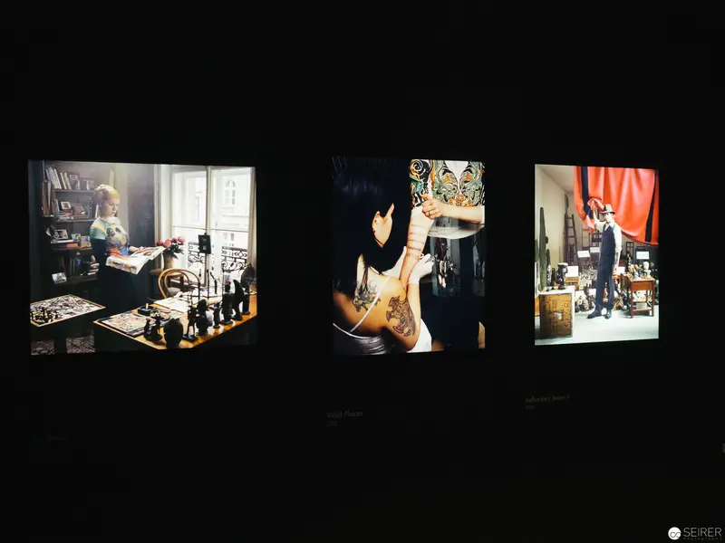 Triptych of Artistic Craft and Performance in Three Sequential Photographic Panels