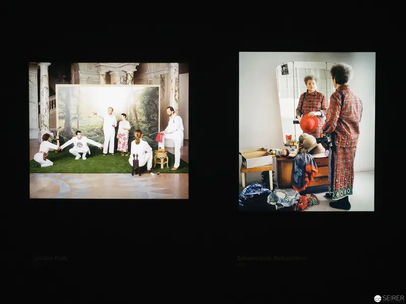 Two Staged Photographic Compositions Exploring Domestic and Performance Spaces