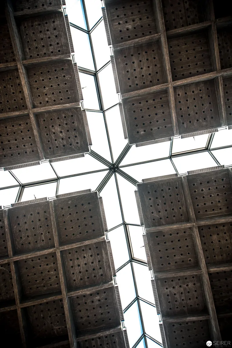 Architectural Geometry: Perforated Ceiling Grid with Intersecting Light Planes