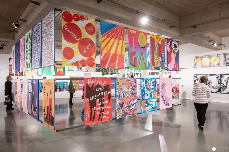 100 Beste Plakate 17 Exhibition at MAK Vienna: Vibrant Graphic Design Installation