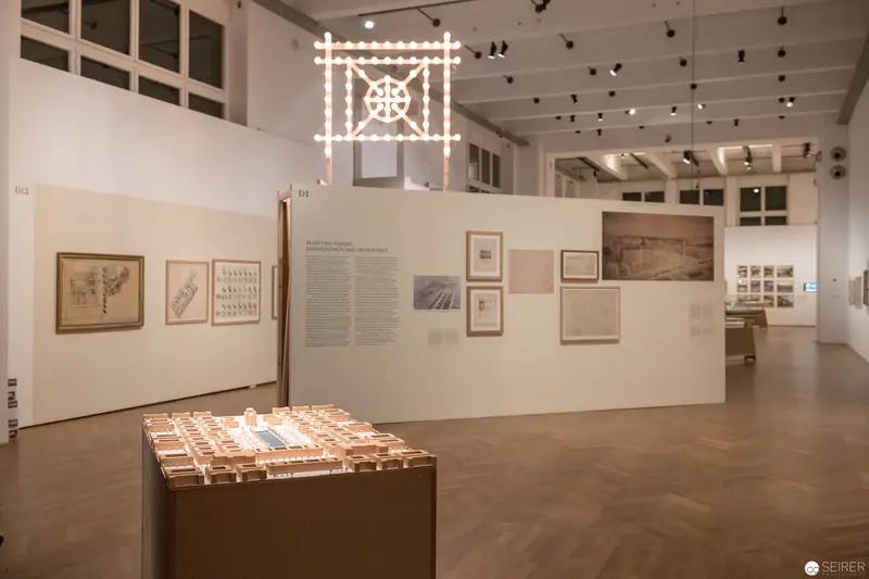 Post Otto Wagner Exhibition View at MAK - Architectural Drawings and Spatial Design