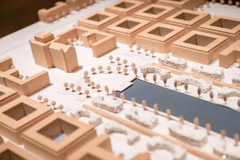 Architectural Maquette Exploring Urban Design and Spatial Configurations at MAK Exhibition