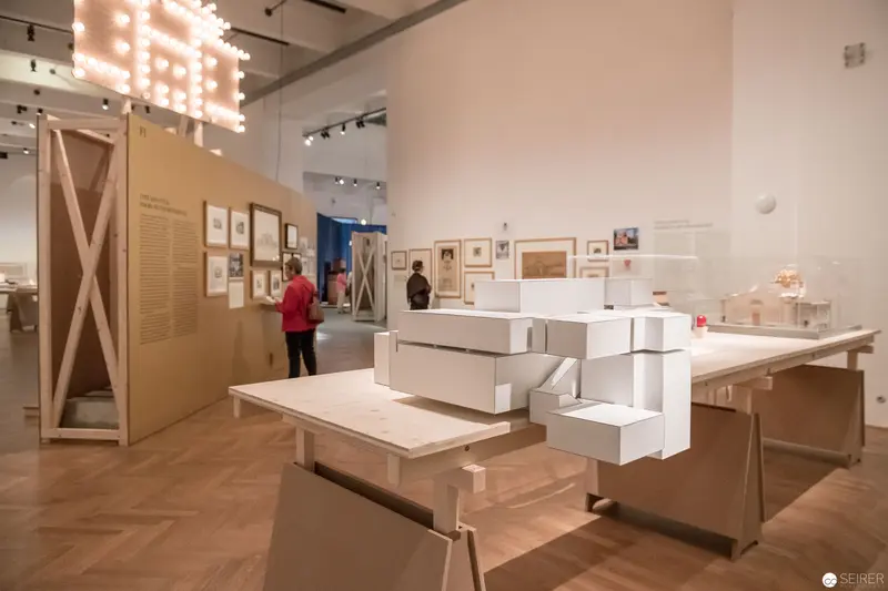 Post Otto Wagner Exhibition View at MAK with Architectural Models and Display Surfaces
