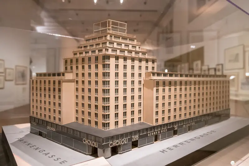 Architectural Model of Urban Building Complex in Museum Exhibition Display