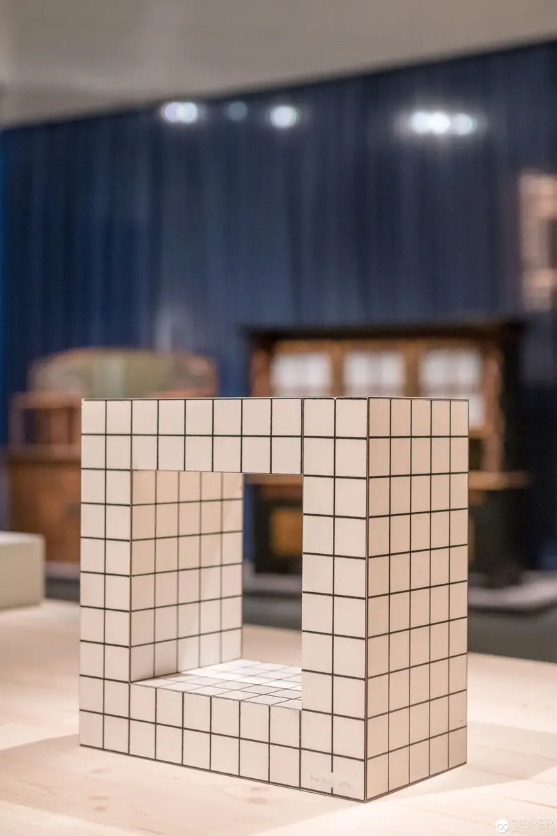 Modular Grid Sculpture in 'Post Otto Wagner' Exhibition at MAK