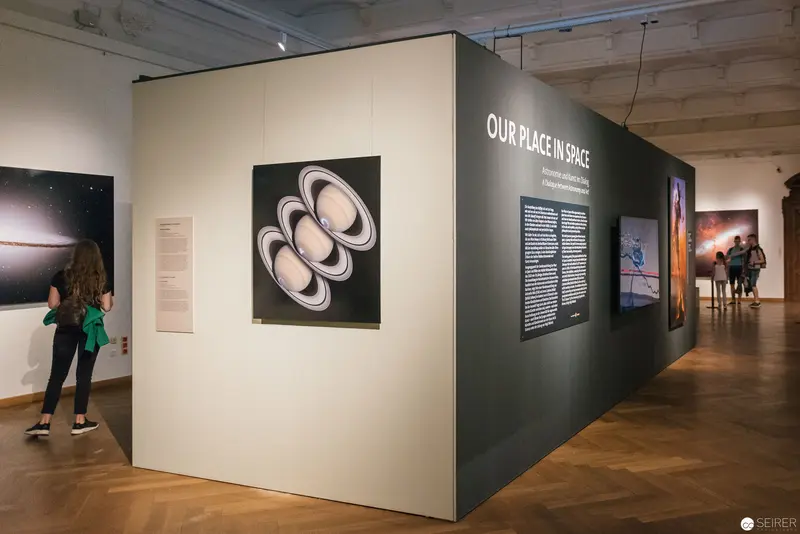 Asteroid Day Exhibition View at NHM Naturhistorisches Museum Wien: Spatial Cosmic Imagery