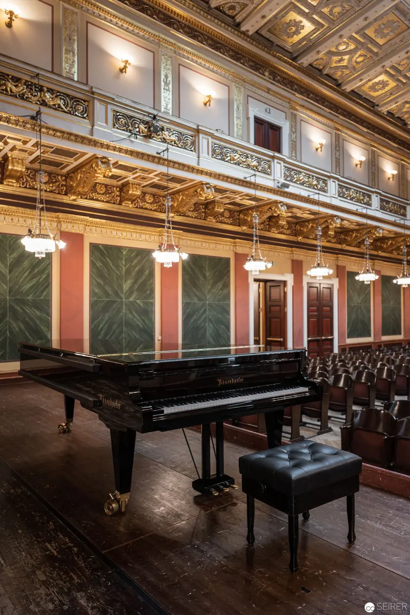 Grand Piano in Historic Musikverein Concert Hall, Vienna