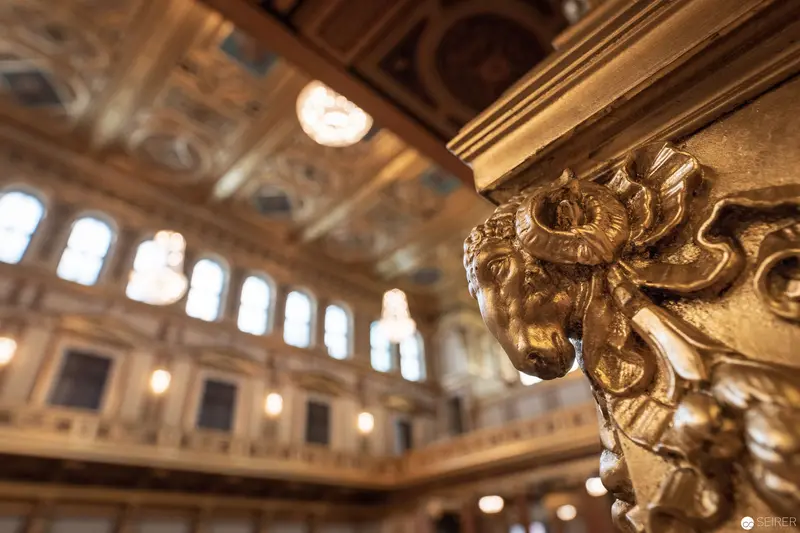 Golden Baroque Ornamental Detail at Vienna's Musikverein Concert Hall