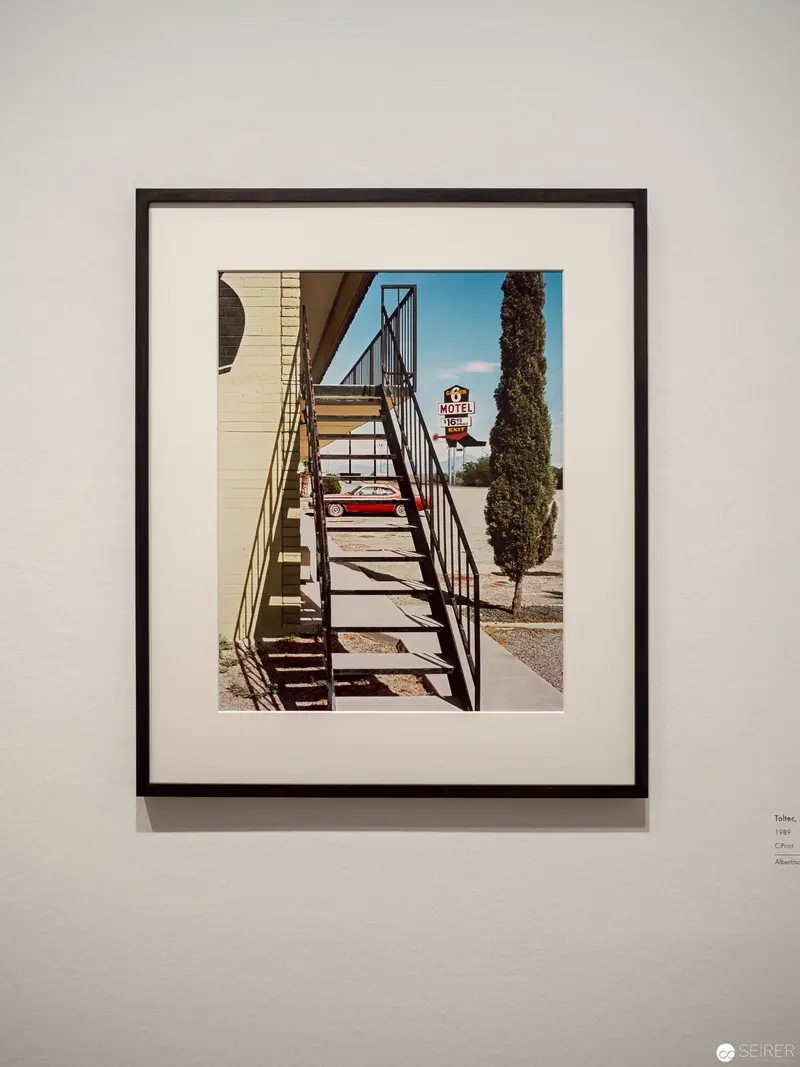 Alfred Seiland's Architectural Composition: Exterior Staircase and Cypress Tree