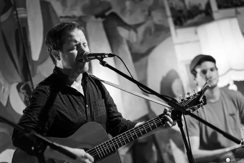 Intense Musical Performance in Black and White Acoustic Session