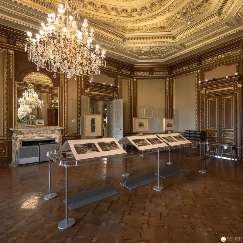 Hermesvilla Photographic Exhibition in Ornate Viennese Baroque Interior