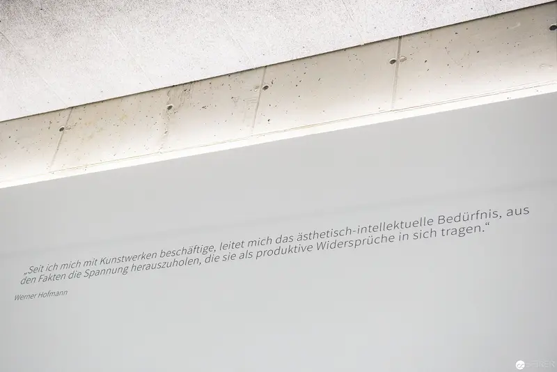 Werner Hofmann Quote on Aesthetic-Intellectual Creativity Displayed in Minimalist Setting