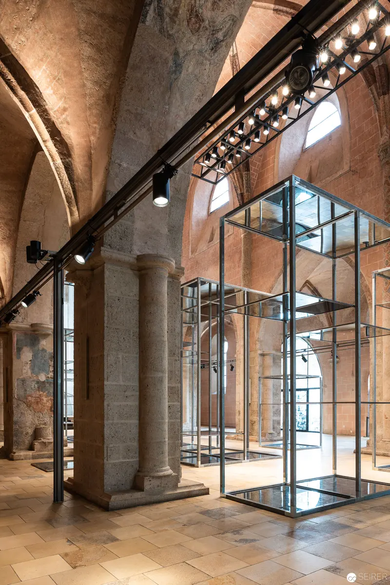 Eva Schlegel's "Spaces" Exhibition: Architectural Intervention in Historic Church Interior