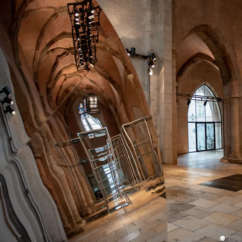 Eva Schlegel's "Spaces" Exhibition Interior at Kunsthalle Krems Church Venue