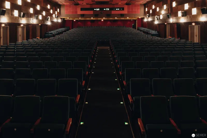 Empty Gartenbaukino Cinema Hall in Vienna, Austria - 70mm Projection Venue