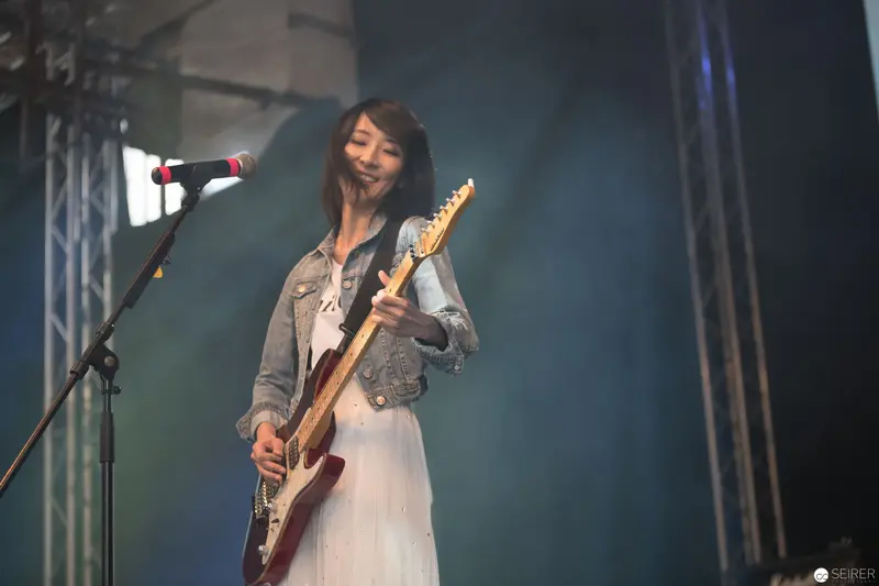 Haruka Performing Electric Guitar at AniNite 2018 Music Festival