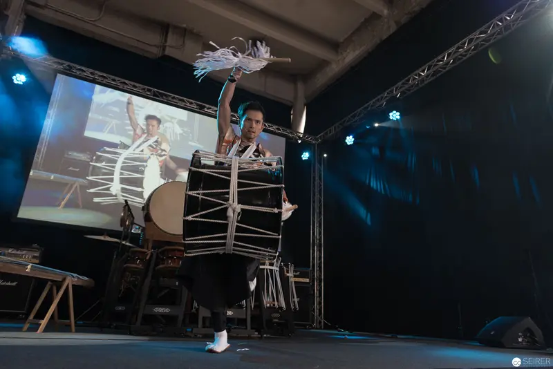 Takuya Taniguchi Performing Dynamic Percussion at AniNite 2018 Music Event