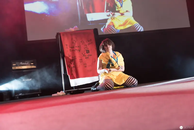 Haruka in Yellow Performance Costume at AniNite 2018 Staged Event