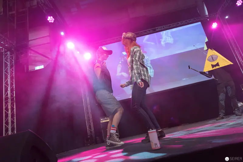 Haruka and Takuya Performing at AniNite 2018 Music Festival Stage