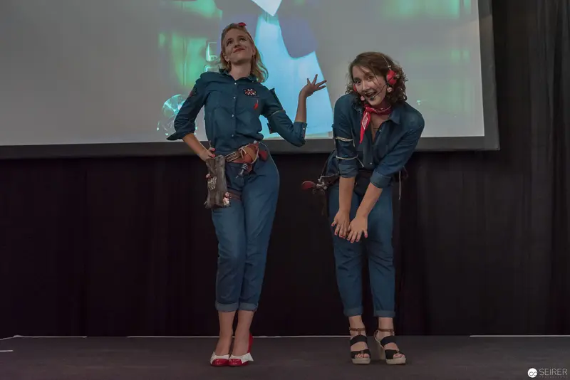 Two Performers in Denim at AniNite 2018 Performance Event