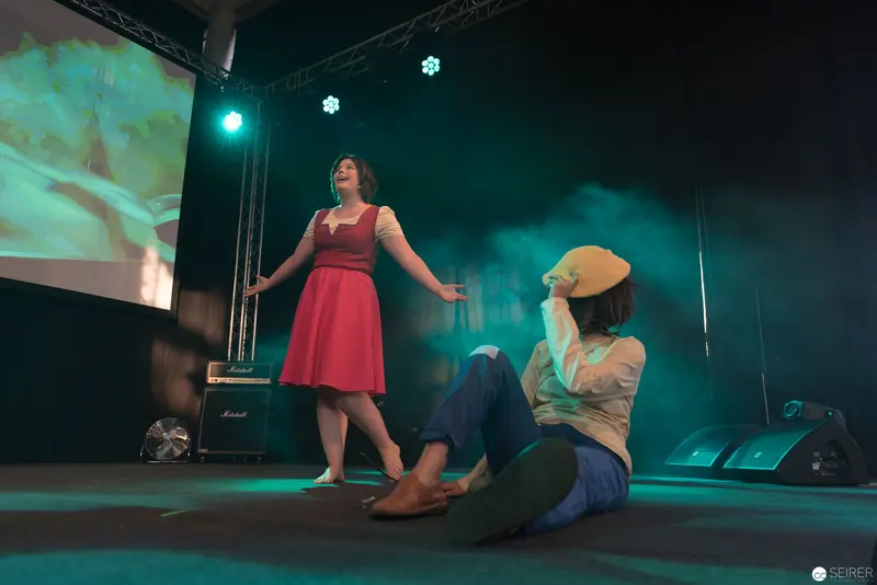 AniNite 2018: Performance on Stage with Dramatic Lighting and Theatrical Staging