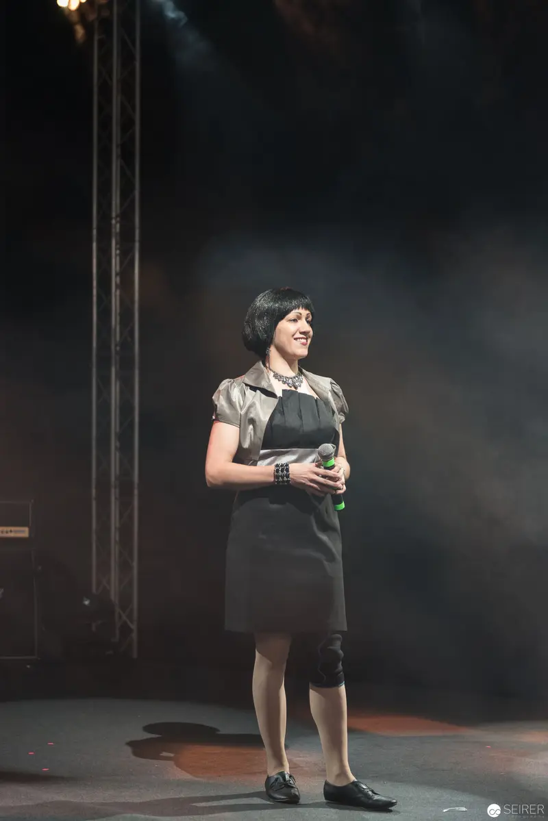 Performer on Stage at AniNite 2018 in Dramatic Theatrical Lighting
