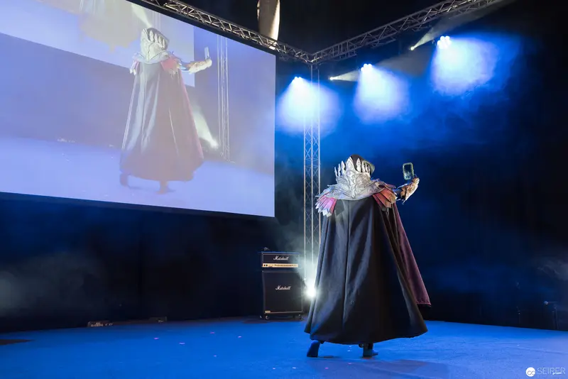 Costumed Performer on Stage During AniNite 2018 Dramatic Performance