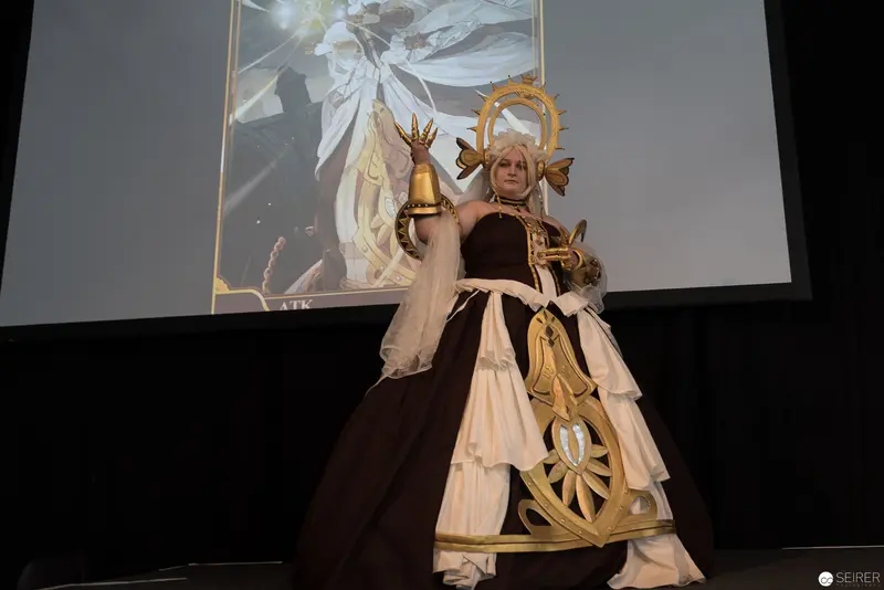 Ornate Cosplay Performance at AniNite 2018 Showcasing Elaborate Fantasy Costume