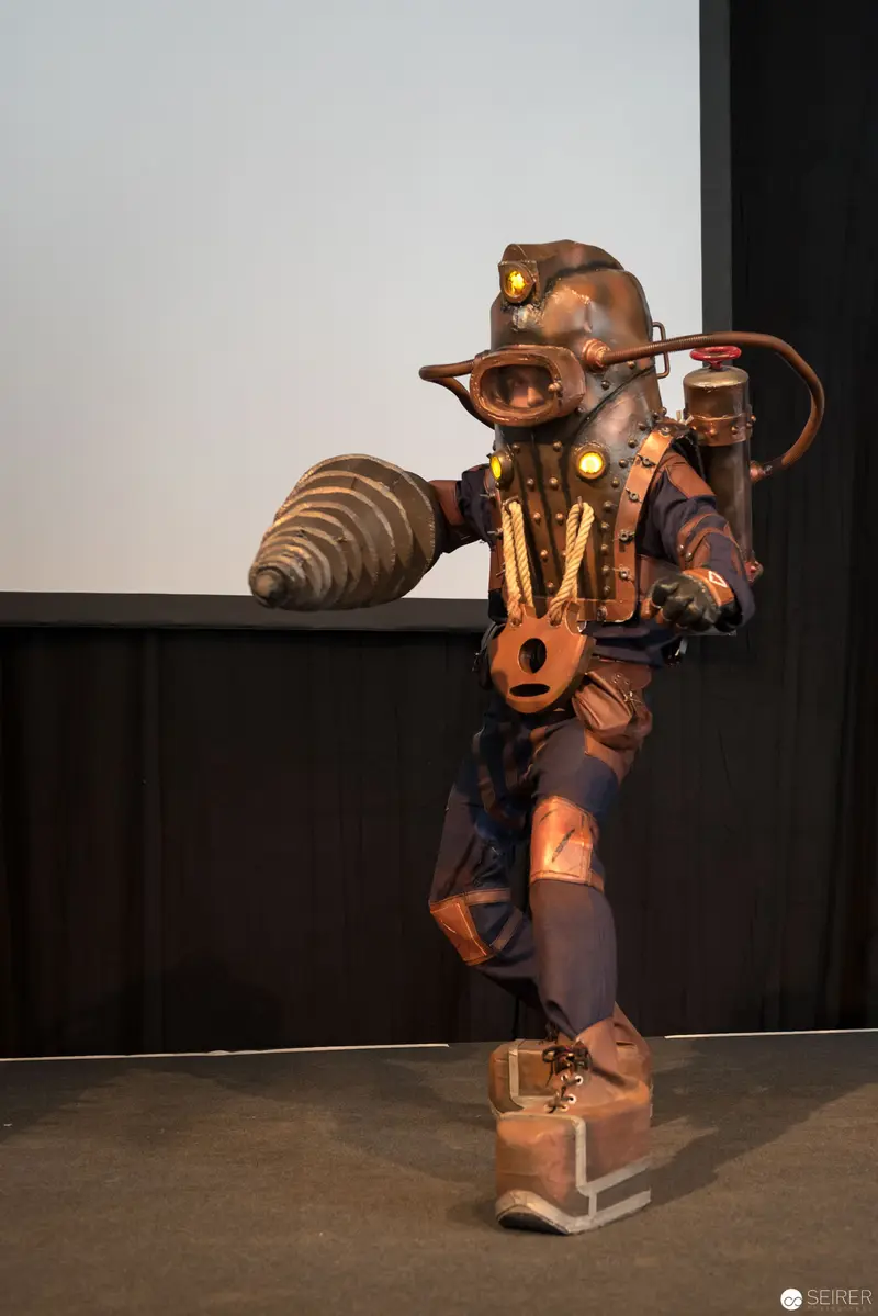Steampunk Cosplay Figure at AniNite 2018 Performance Staging