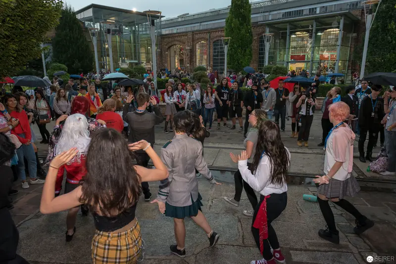 AniNite 2018: Crowd Gathering in Outdoor Urban Event Space