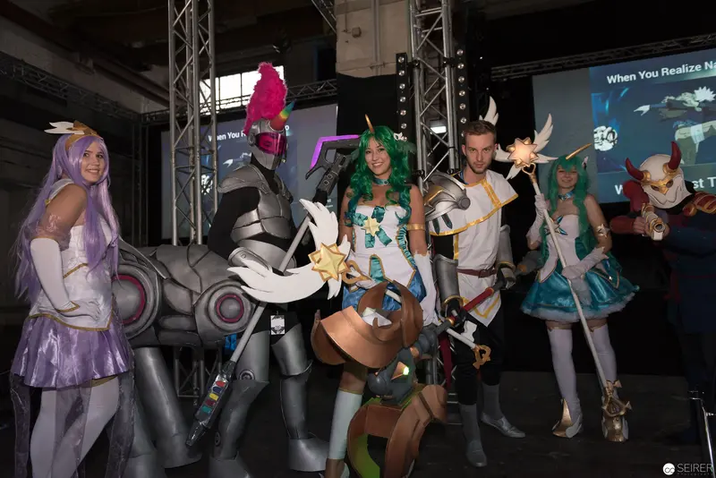 Cosplayers Performing at AniNite 2018 Anime and Gaming Convention