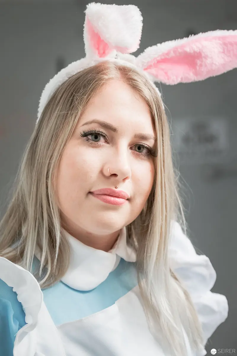 Costumed Participant in Bunny Ears at Anime Convention