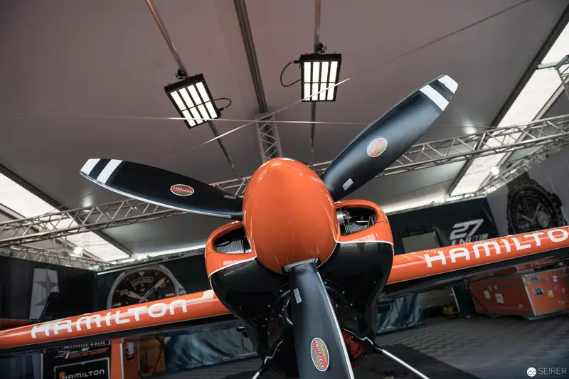 Hamilton Aerobatic Plane Closeup at Red Bull Air Race Hangar
