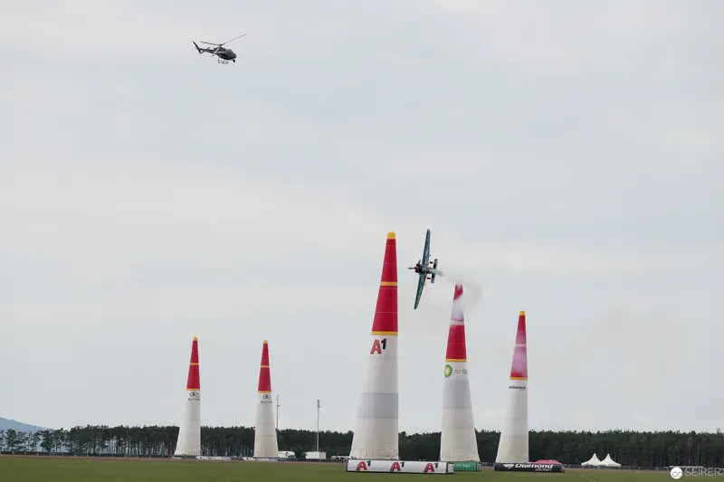 Red Bull Air Race Pilots Navigate Precision Slalom Through Towering Marker Pylons