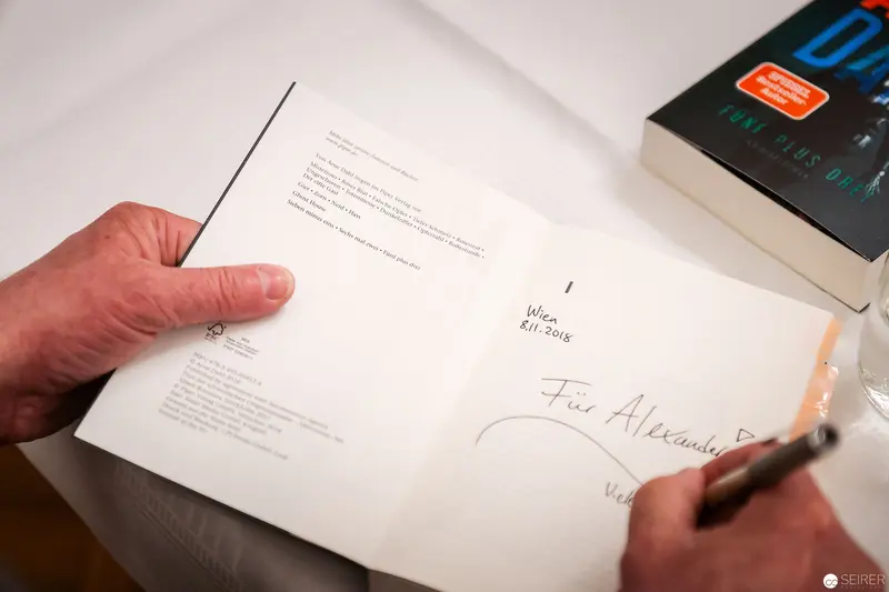 Arne Dahl Signing Book at Buch Wien 2018 Literary Event