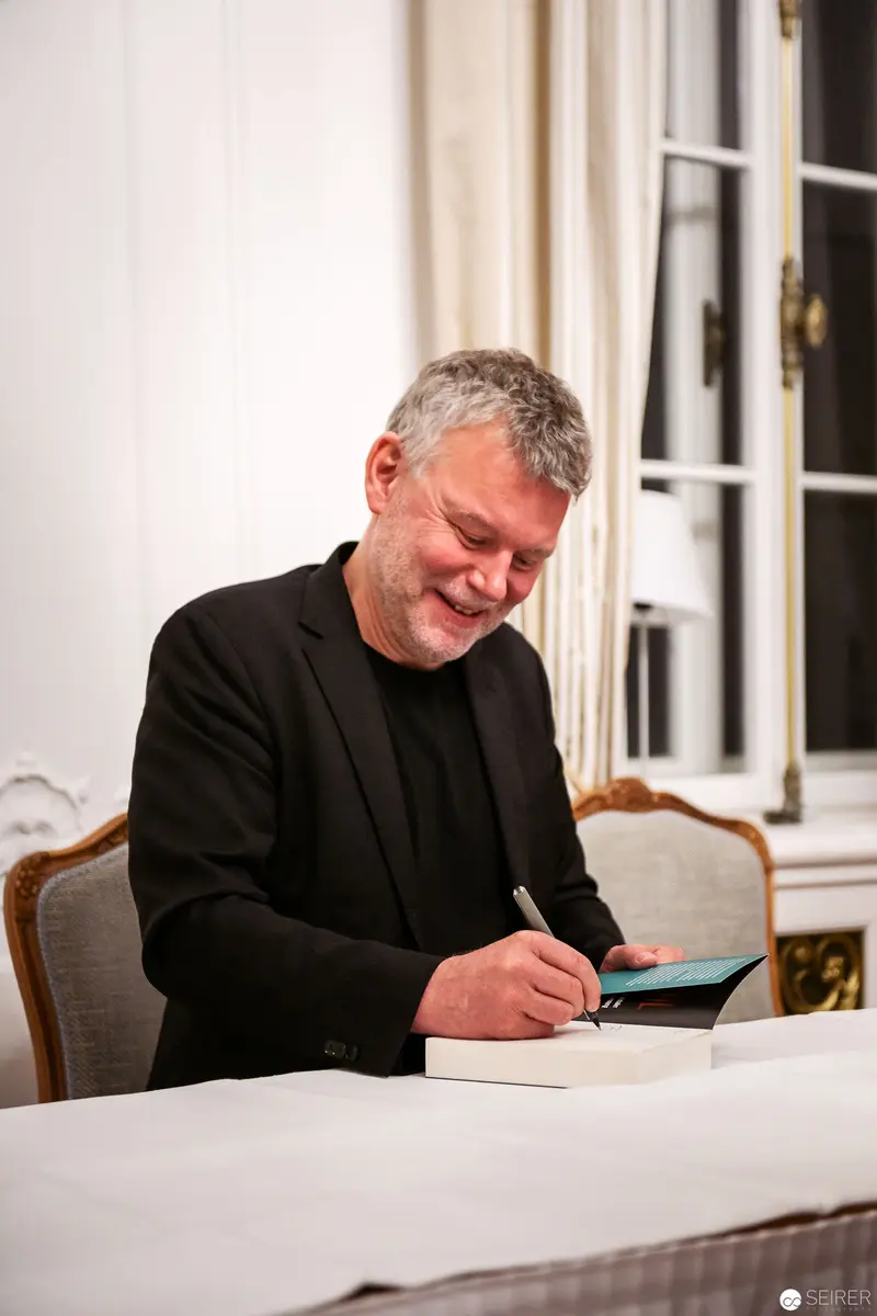 Arne Dahl Signing Book at Buch Wien 2018 Literary Event