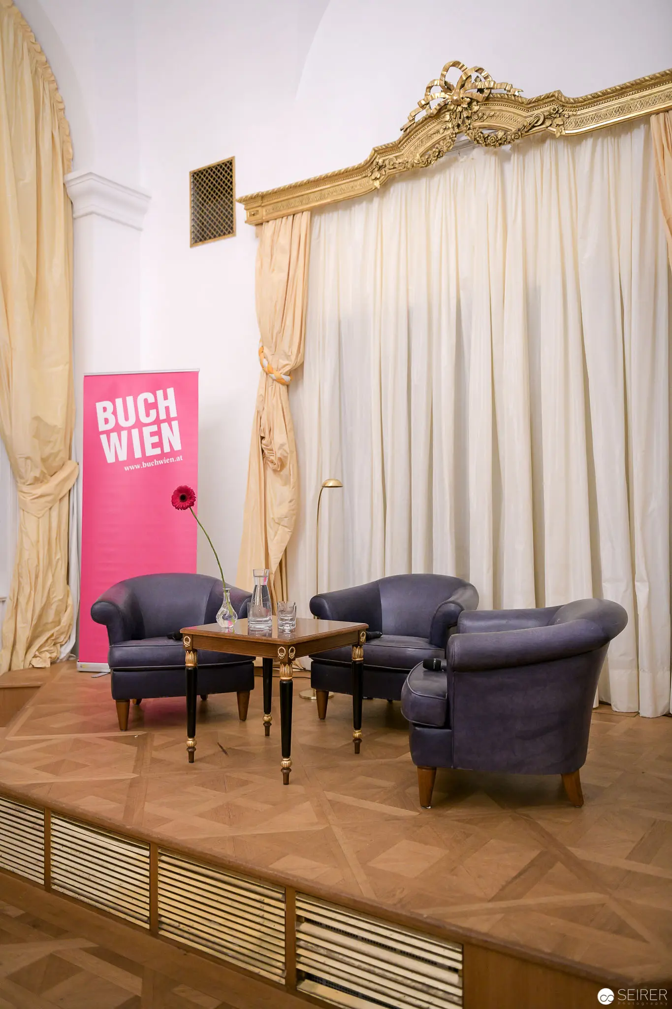 Buch Wien Literary Event Staging with Ornate Baroque Interior Design