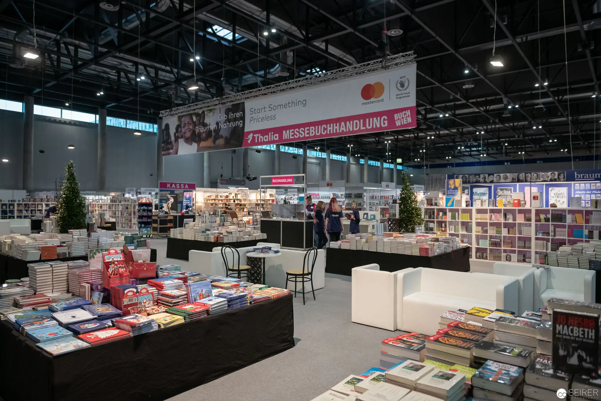 Thalia Messebuchhandlung Book Fair Display at Large Convention Center