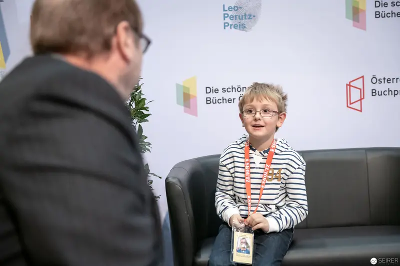 Bernd Flessner Discussing "Der kleine Major Tom" at Buch Wien Impressions Event