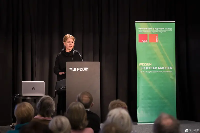 Helene Belndorfer Presenting "Wegwerfen ist eine Sünde" at Wien Museum Lecture