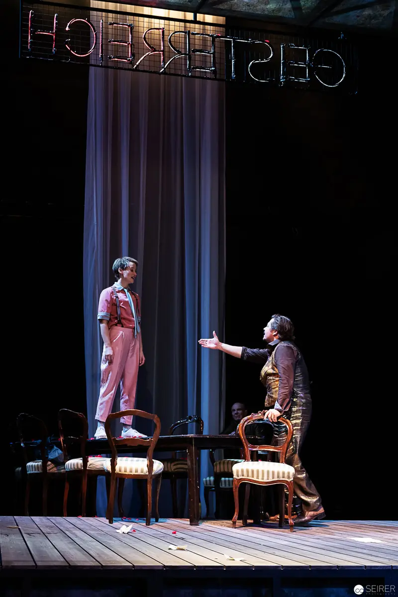 Lakrimosa and Bustorius in Theatrical Staging of Magical Confrontation