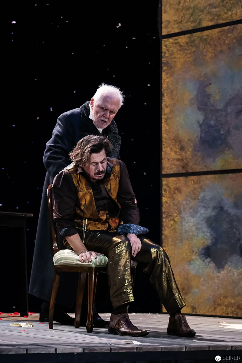 Wolfgang Hübsch and Patrick Seletzky in Dramatic Stage Performance