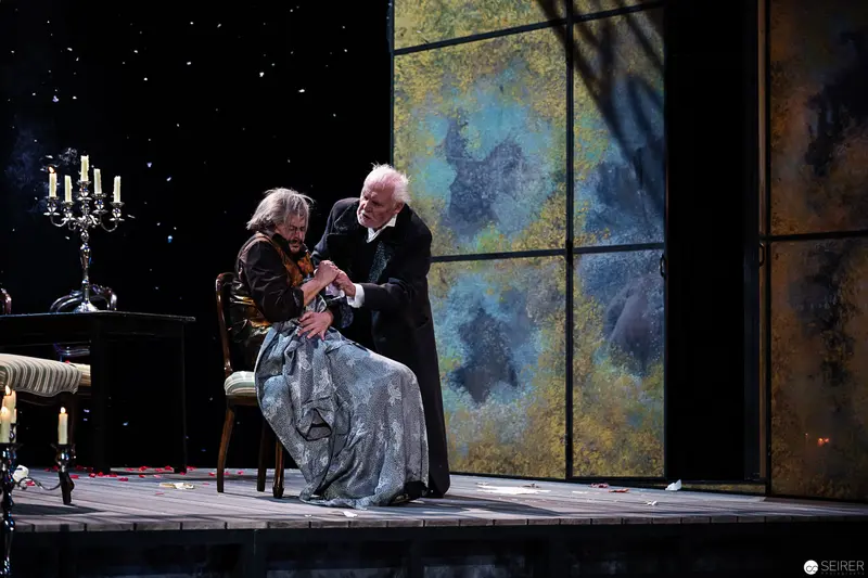 Wolfgang Hübsch and Julia Stemberger in Theatrical Performance of Aging Encounter