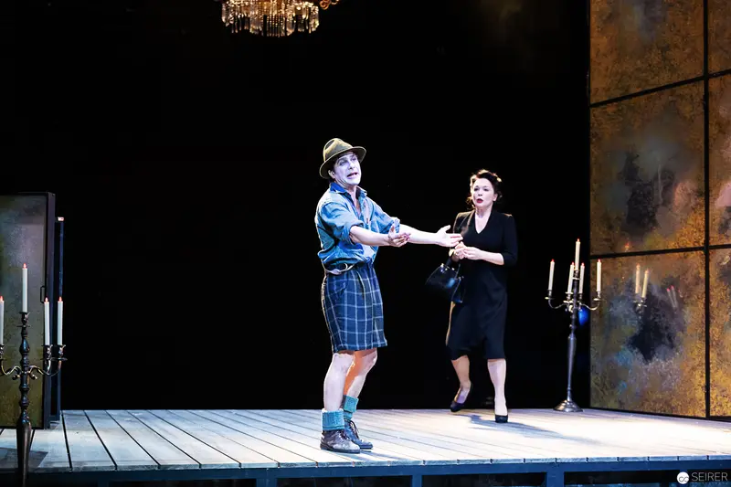 Patrick Seletzky and Alexandra Krismer Performing Theatrical Scene with Dramatic Staging
