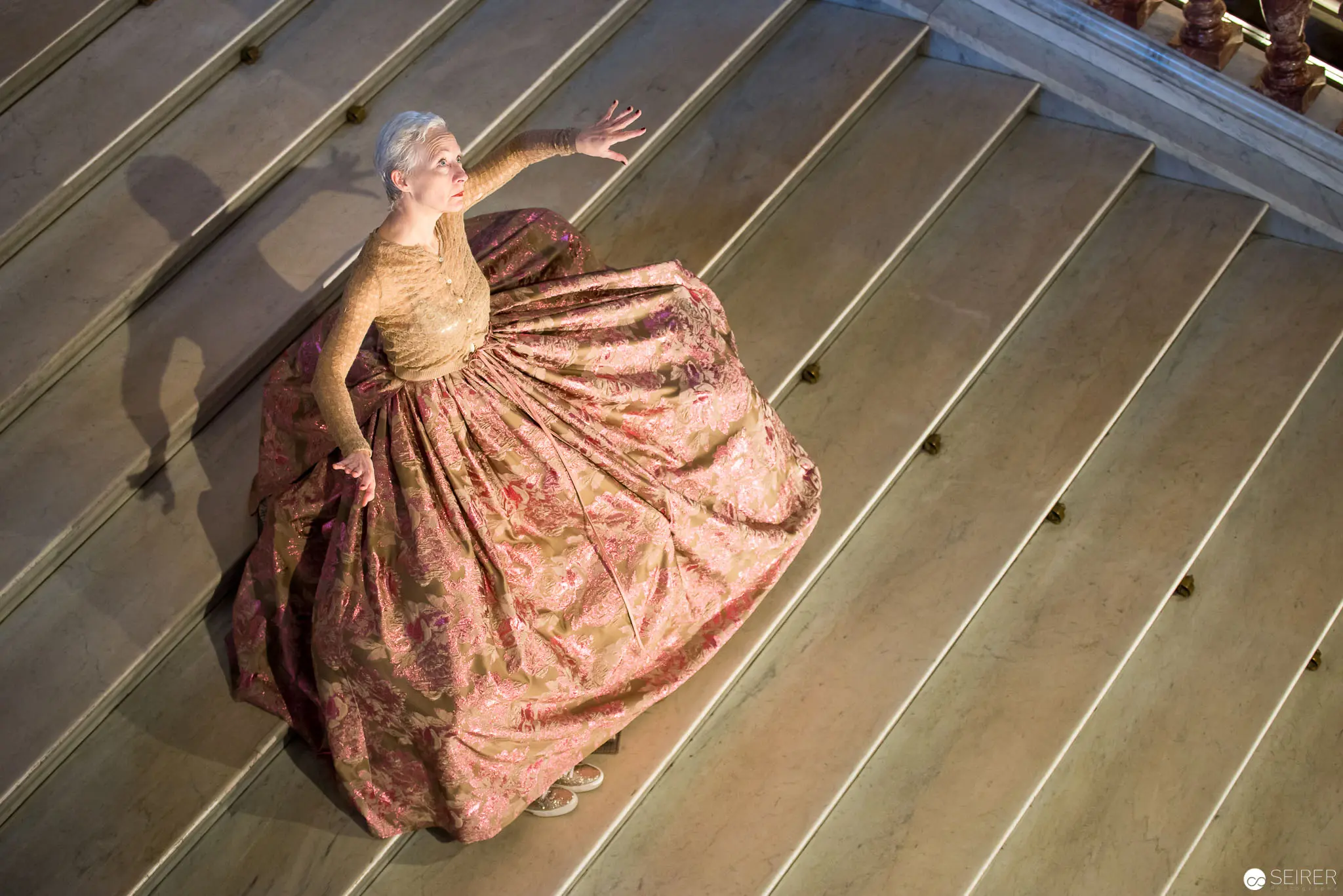 Baroque Dancer in Dramatic Pose During Ganymed Performance at Kunsthistorisches Museum Wien