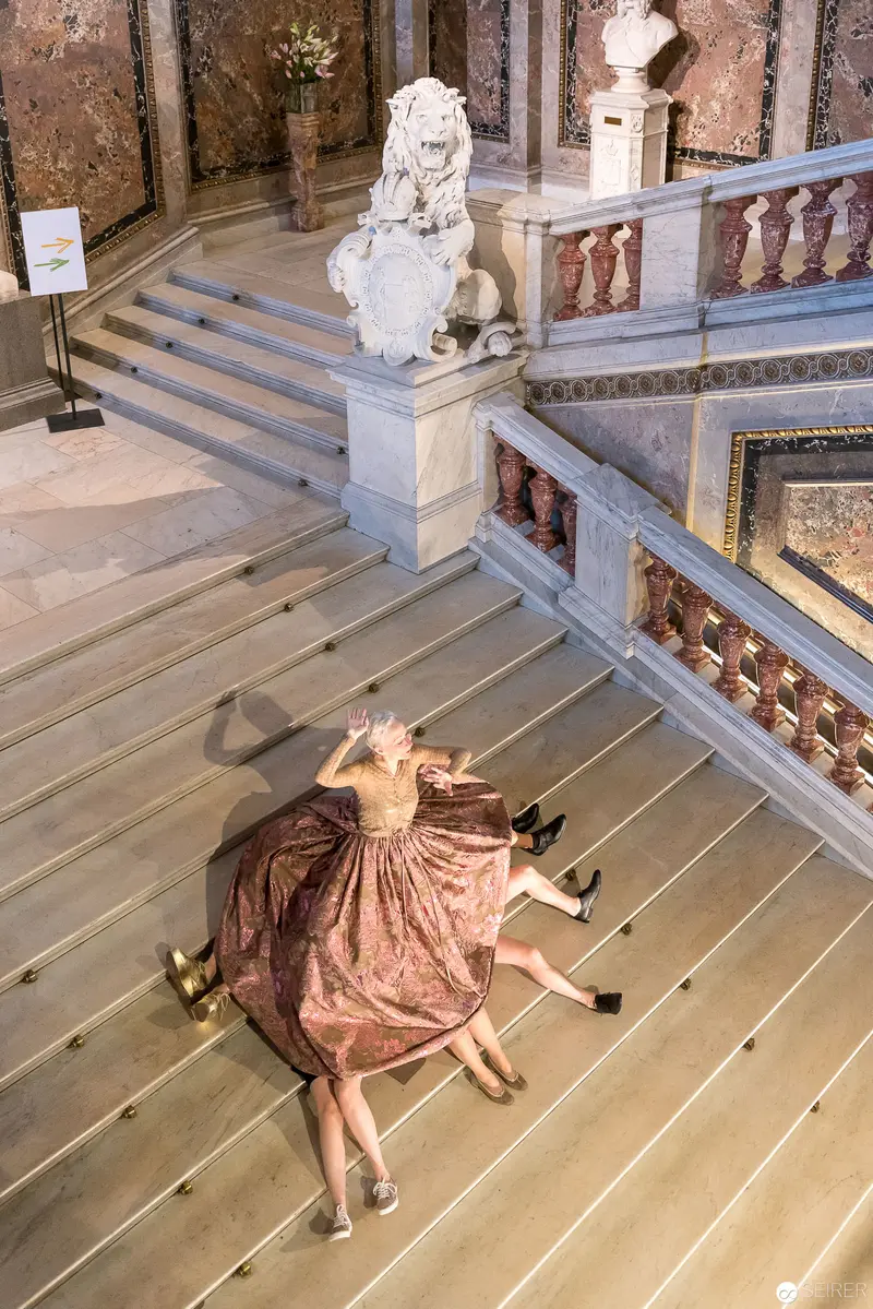 Performance at Kunsthistorisches Museum Wien: Dancer in Baroque Interior