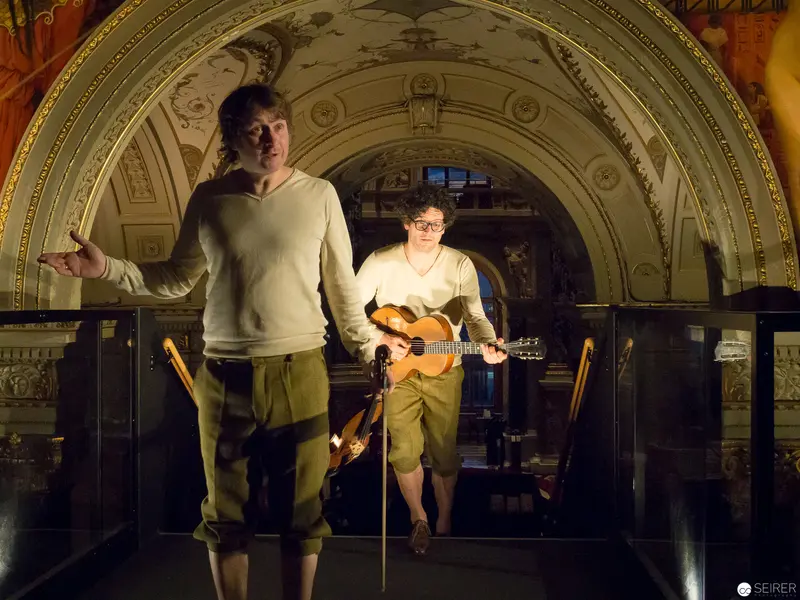 Musicians in Ornate Architectural Setting During Ganymed Performance at Kunsthistorisches Museum Wien